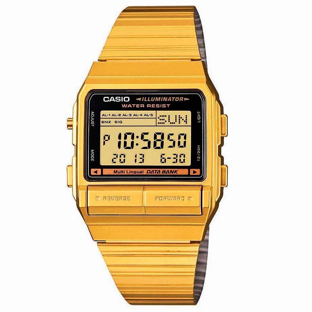 RELÓGIO CASIO VINTAGE DIGITAL DOURADO