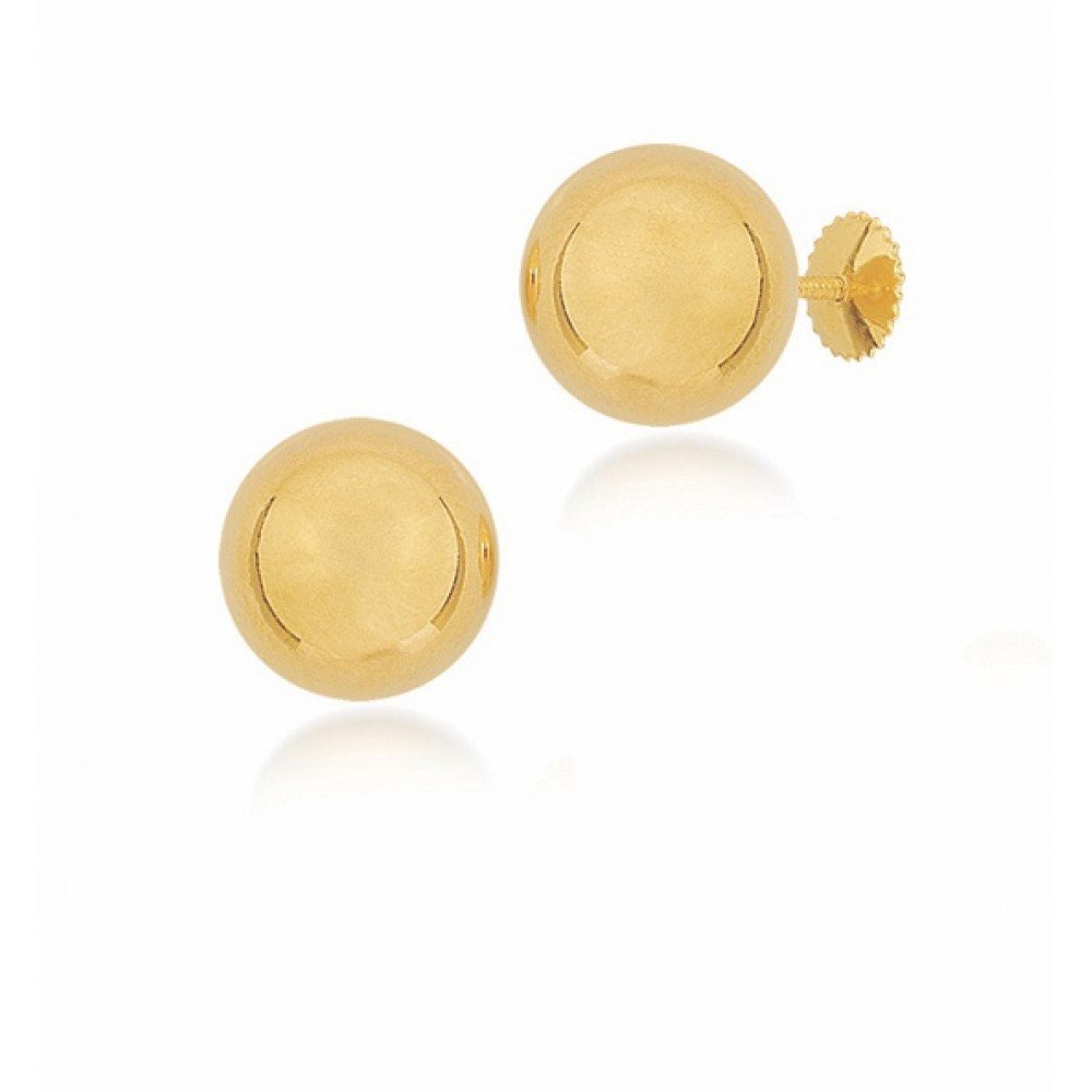 BRINCO BOLA OURO 18K