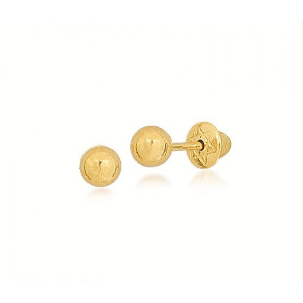 BRINCO BOLA OURO 18K